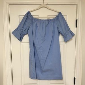 1 State Blue Nautical Off the Shoulder summer dress